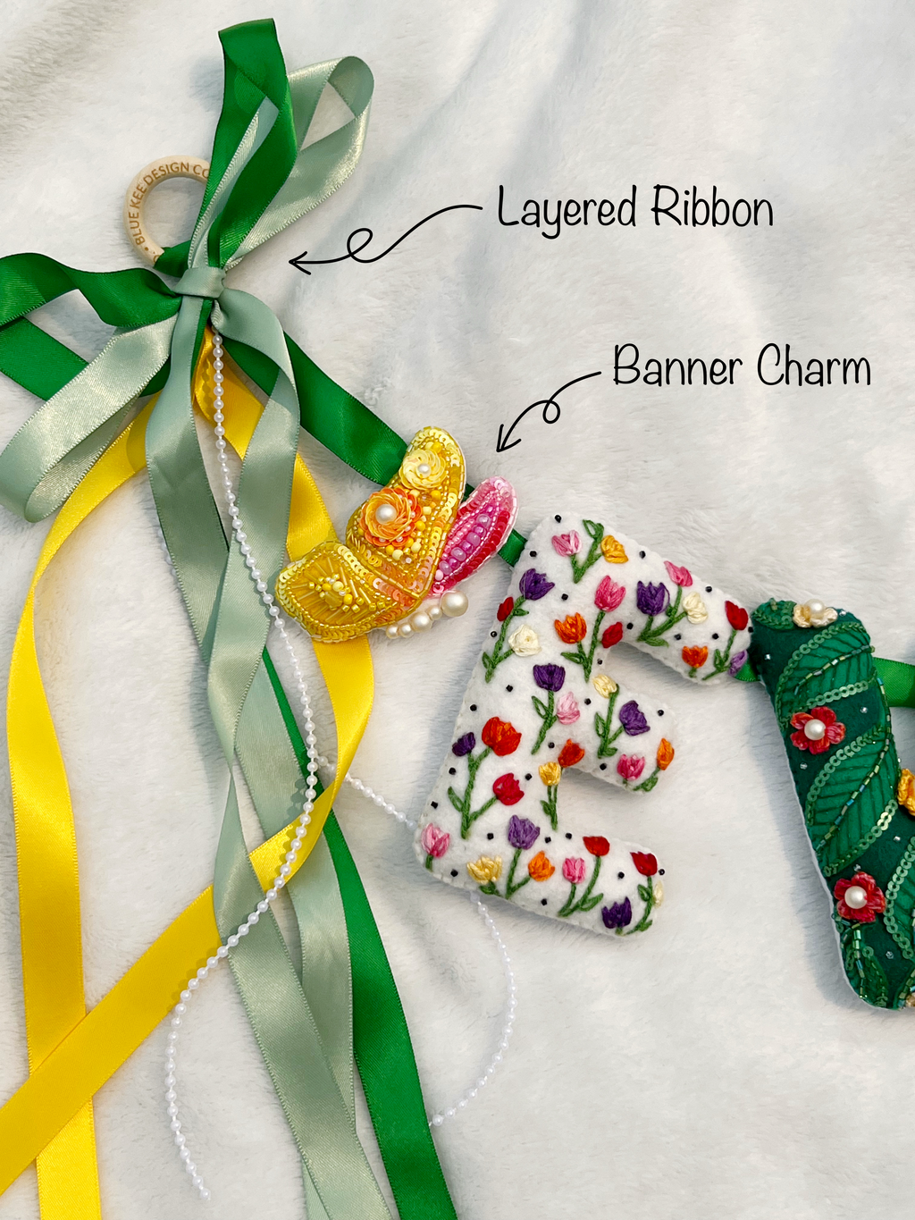Custom Embellished Felt Name Banner